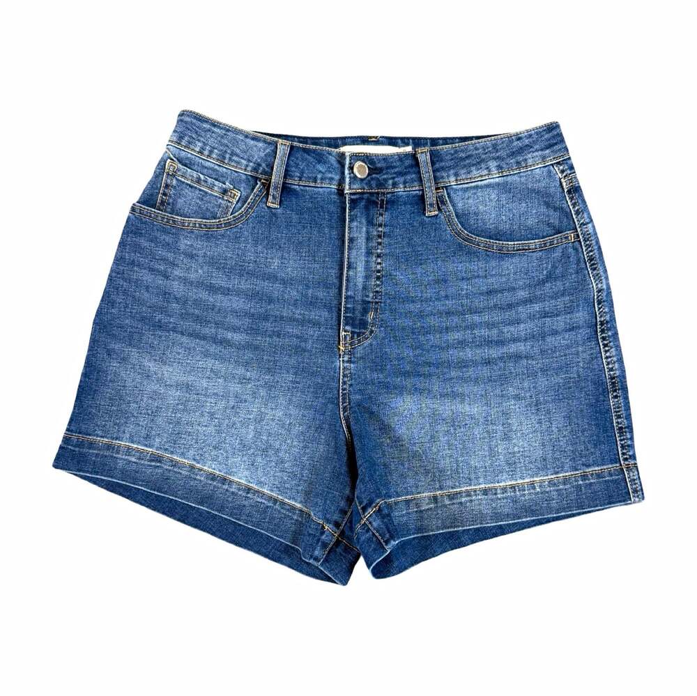 RM Rebecca Minkoff Women’s Blue Denim Bermuda Shorts Mid Rise Size 8